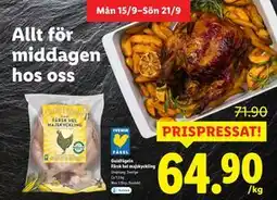 Lidl Guldfågeln Färsk hel majskyckling, SEK 64.9 erbjuda