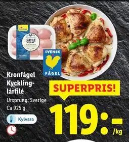 Lidl Kronfågel Kycklinglårfilé, SEK 119 erbjuda