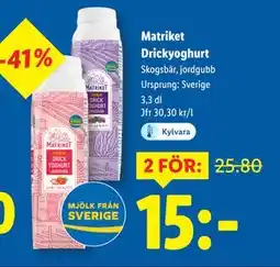 Lidl Matriket Drickyoghurt, SEK 15 erbjuda