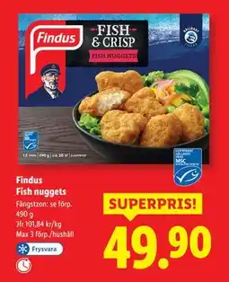 Lidl Findus Fish nuggets, SEK 49.9 erbjuda
