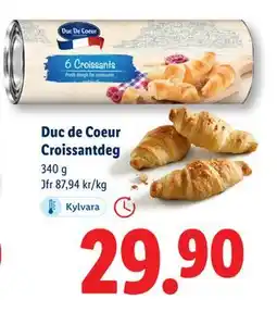 Lidl Duc de Coeur Croissantdeg, SEK 29.9 erbjuda