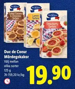 Lidl Duc de Coeur Mördegskakor, SEK 19.9 erbjuda