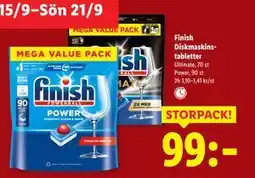 Lidl Finish Diskmaskinstabletter, SEK 99 erbjuda