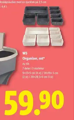Lidl W5 Organizer, set, SEK 59.9 erbjuda