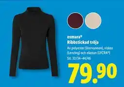 Lidl esmara Ribbstickad tröja, SEK 79.9 erbjuda