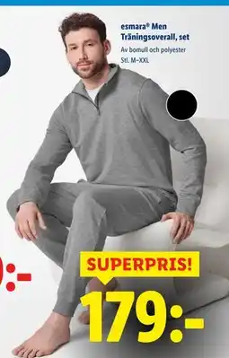 Lidl esmara Men Träningsoverall, set, SEK 179 erbjuda