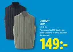 Lidl LIVERGY Väst, SEK 149 erbjuda
