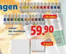 Lidl crelando Olje-/akvarellfärger, SEK 59.9 erbjuda