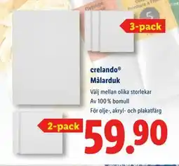 Lidl crelando Målarduk, SEK 59.9 erbjuda