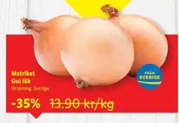 Lidl Matriket Gul lök erbjuda