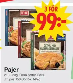 Matöppet Pajer, SEK 99 erbjuda