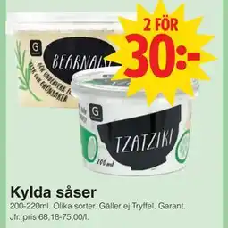 Matöppet Kylda såser, SEK 30 erbjuda