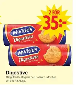 Matöppet McVitie's Digestive, SEK 35 erbjuda