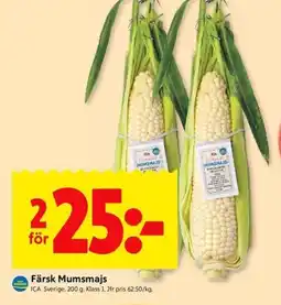 ICA Kvantum Färsk mumsmajs erbjuda