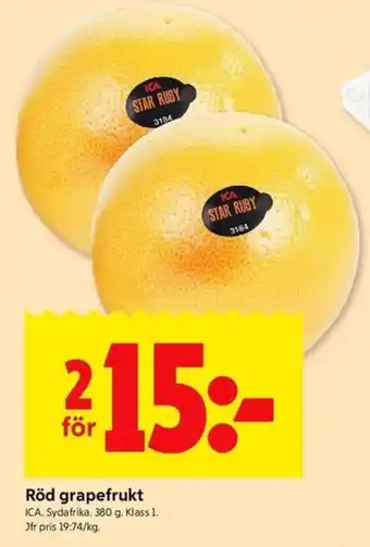 ICA Kvantum Röd grapefrukt erbjuda