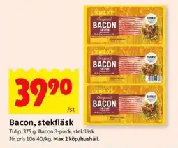 ICA Kvantum TULIP Bacon, stekfläsk erbjuda
