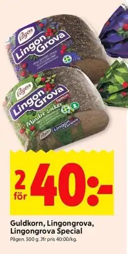 ICA Kvantum Guldkorn, lingongrova, lingongrova special erbjuda