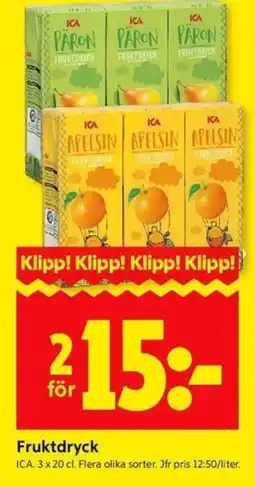 ICA Kvantum ICA Fruktdryck erbjuda