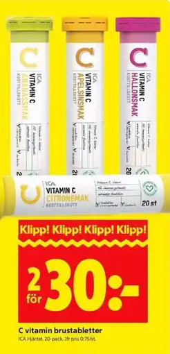 ICA Kvantum C vitamin brustabletter erbjuda