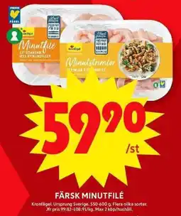 ICA Maxi Färsk minutfilé erbjuda