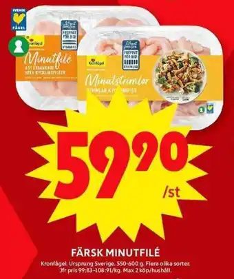 ICA Maxi Färsk minutfilé erbjuda