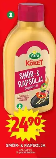 ICA Maxi ARLA Smör-& rapsolja erbjuda