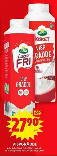 ICA Maxi ARLA Vispgrädde erbjuda