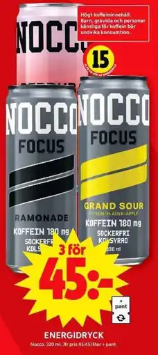 ICA Maxi NOCCO Energidryck erbjuda