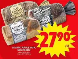 ICA Maxi PÅGEN Levain, råglevain, grötbröd erbjuda