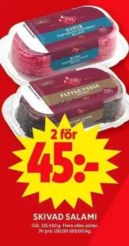 ICA Maxi GÖL Skivad salami erbjuda
