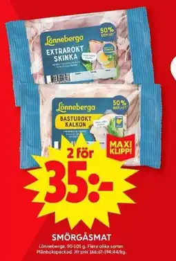 ICA Maxi LÖNNEBERGA Smörgåsmat erbjuda