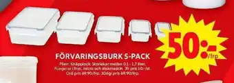 ICA Maxi Förvaringsburk 5-pack erbjuda
