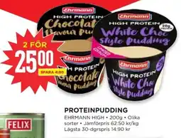 Willys EHRMANN HIGH Proteinpudding erbjuda