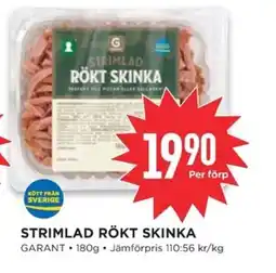 Willys GARANT Strimlad rökt skinka erbjuda