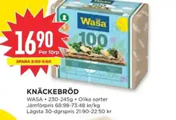 Willys WASA Knäckebröd erbjuda