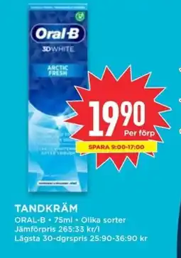 Willys ORAL-B Tandkräm erbjuda