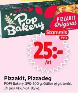 ICA Supermarket POP! BAKERY Pizzakit, Pizzadeg erbjuda