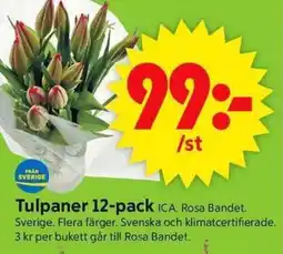 ICA Supermarket Tulpaner 12-pack erbjuda
