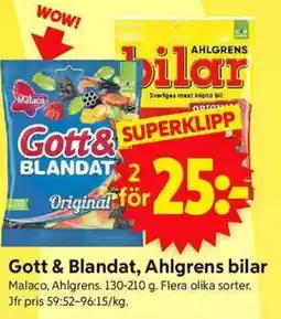 ICA Supermarket Gott & blandat, ahlgrens bilar erbjuda