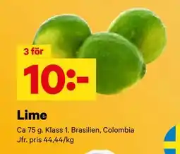 City Gross Lime, SEK 10 erbjuda