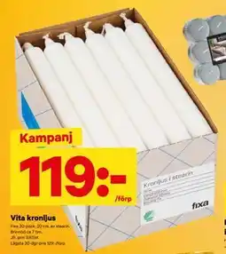 City Gross Vita kronljus, SEK 119 erbjuda