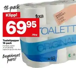 City Gross Toalettpapper 18-pack, SEK 69.95 erbjuda