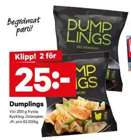 City Gross Dumplings, SEK 25 erbjuda