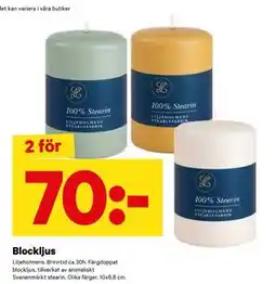 City Gross Blockljus, SEK 70 erbjuda