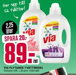 ÖoB VIA flytande tvättmedel erbjuda