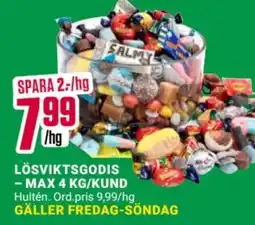 ÖoB Lösviktsgodis erbjuda