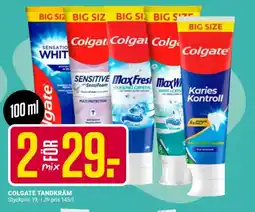 ÖoB Colgate tandkräm erbjuda