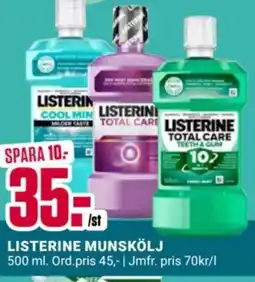 ÖoB LISTERINE Munskölj erbjuda