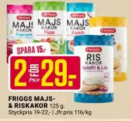 ÖoB FRIGGS Majs- & riskakor erbjuda