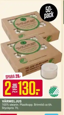 ÖoB Värmeljus erbjuda